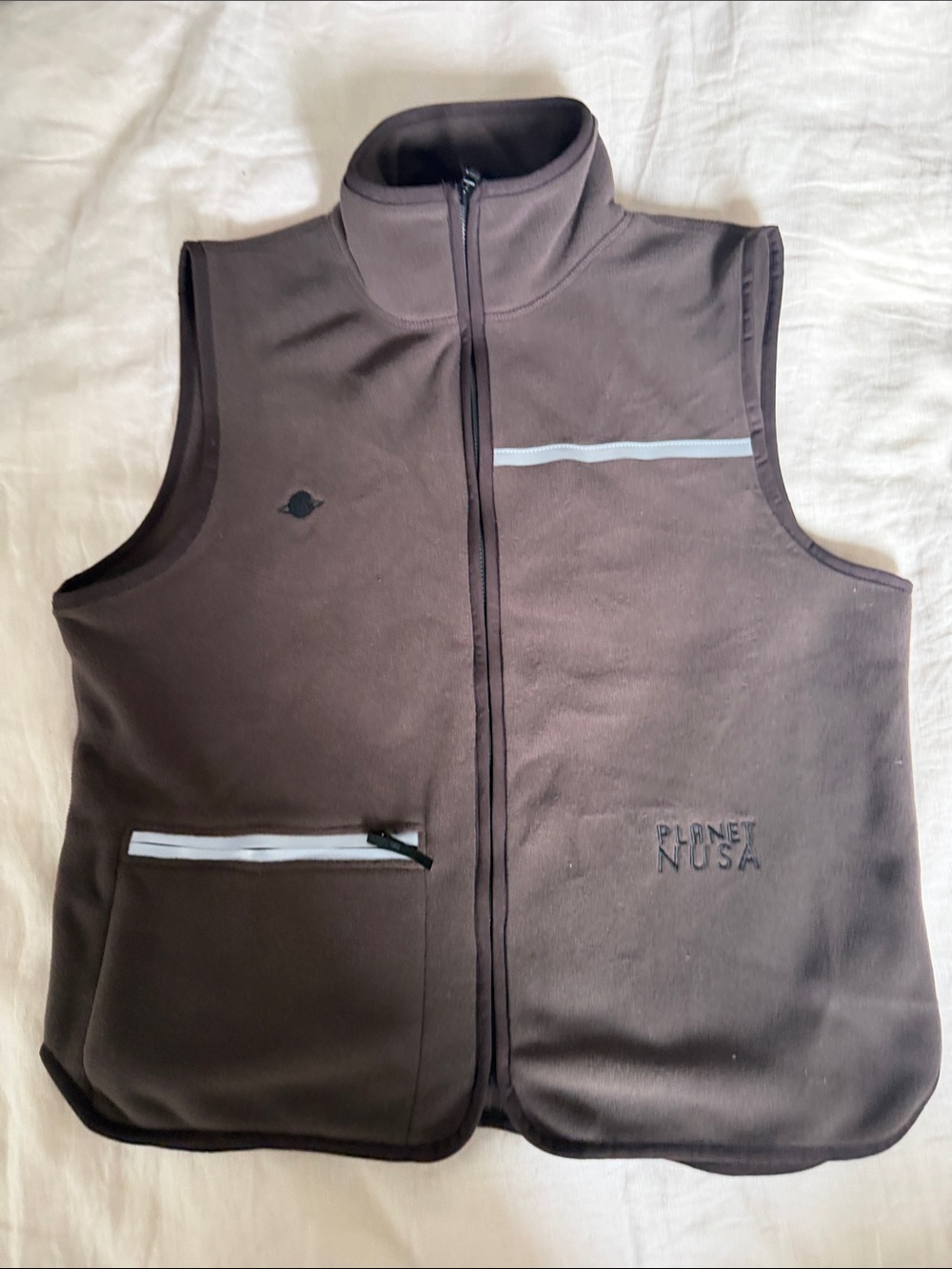 Planet Nusa Brown Fleece Vest